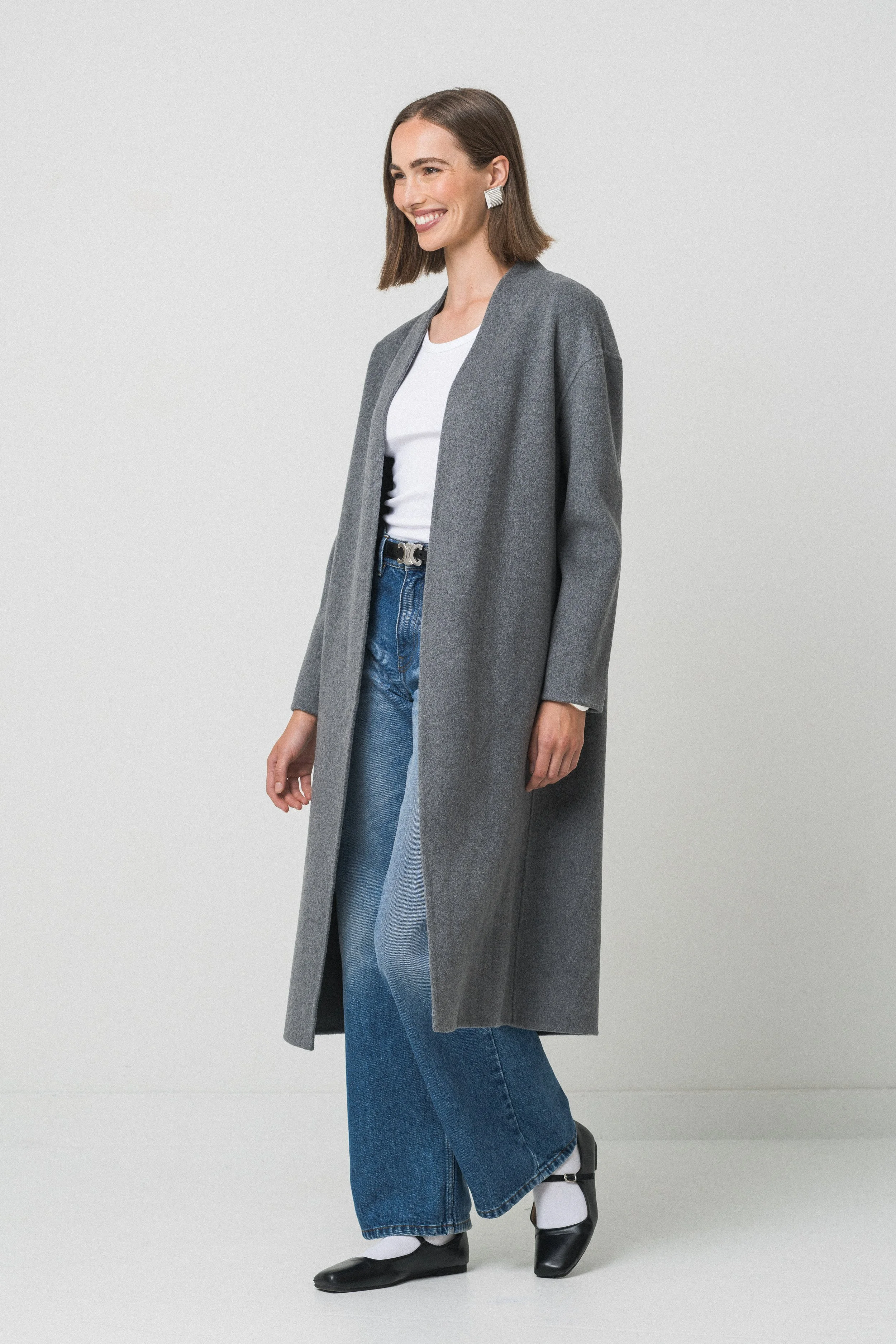 【OUNCE】 cashmere half handmade coat ounce / cashmere half handmade coat（Handmade Coat Coats